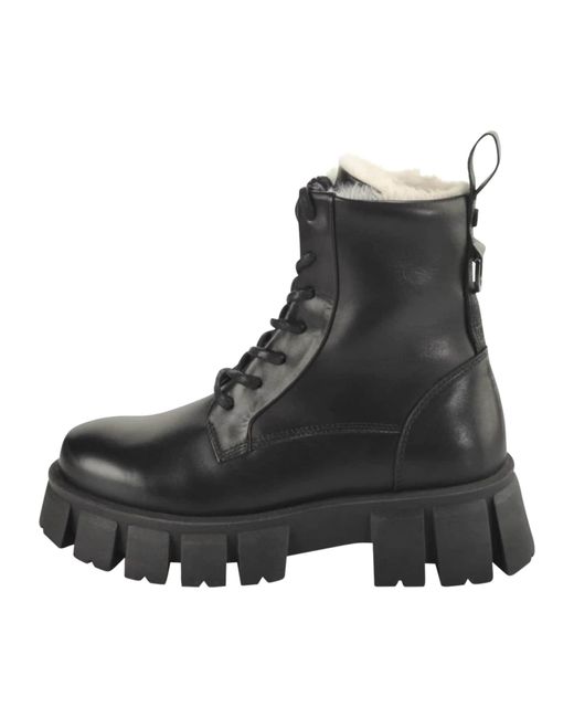 Buffalo Black Schnürstiefelette 'Escape'