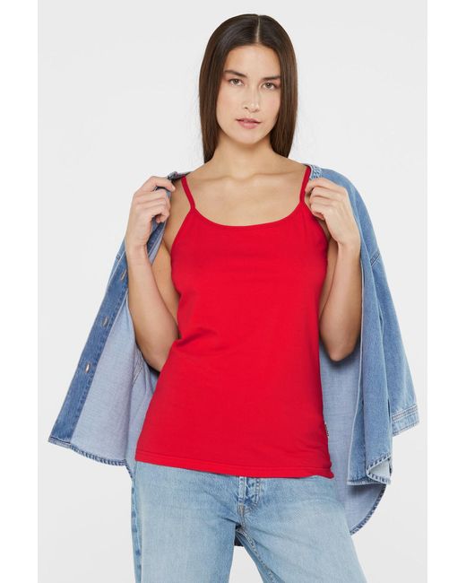 SENSES.THE LABEL Red Basic Top