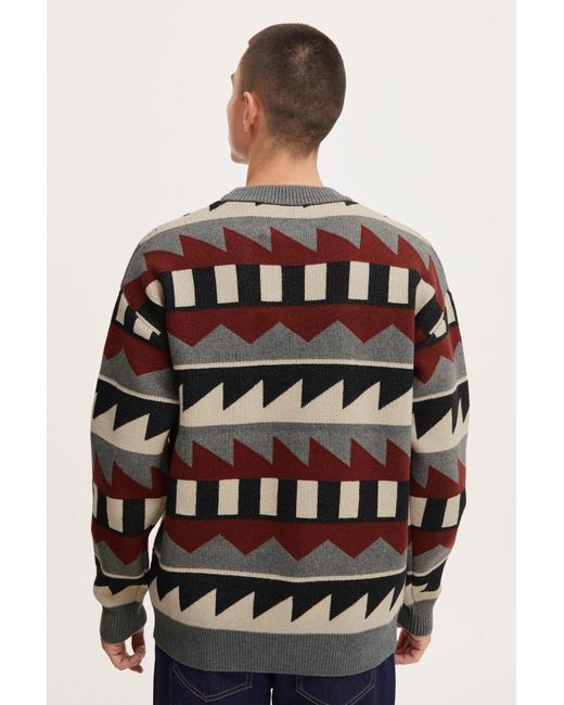 Solid Pullover in Gray für Herren