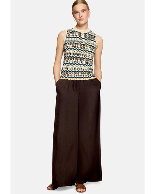 Zero Black Strick-Top Mit Muster