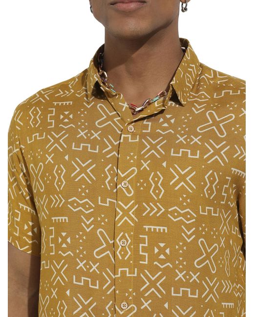 Campus Sutra Hemd Everett in Yellow für Herren