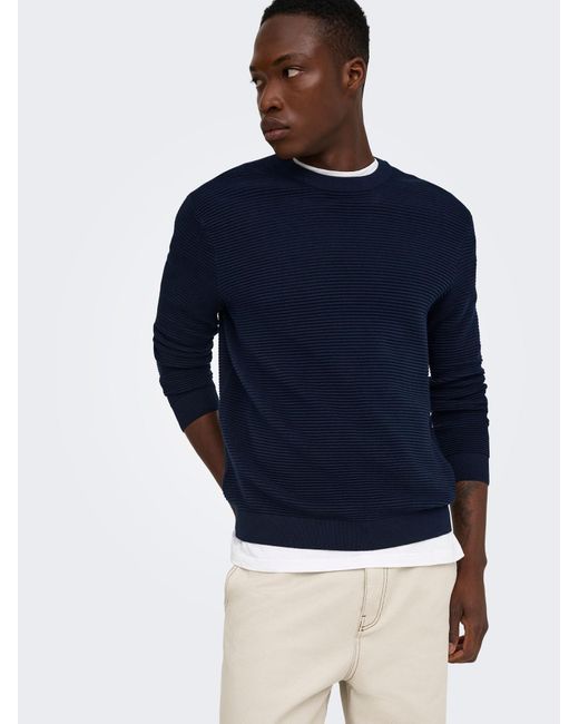 Only & Sons Pullover Onsron in Blue für Herren