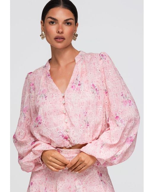 Ombre Pink Bluse