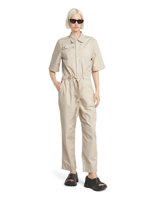 G-Star White Jumpsuit Army