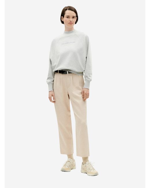 Thinking Mu White Sweatshirt 'Here Comes The Sun'