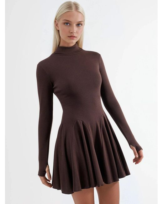 Busem Brown Mini Kleid