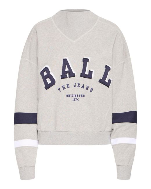 Ball Gray Sweater Bafossati High Collar