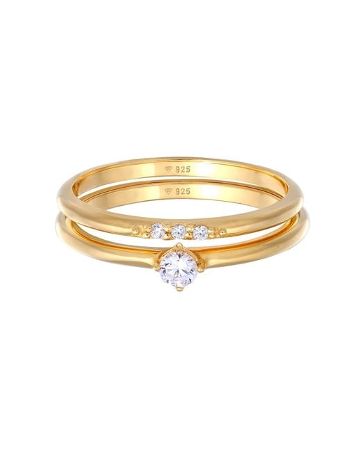 Elli Jewelry Metallic Ring Kristall Ring