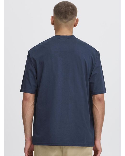 Solid Rundhalsshirt Sdjulian in Blue für Herren