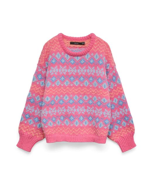 Vero Moda Pink Pullover Vmelin