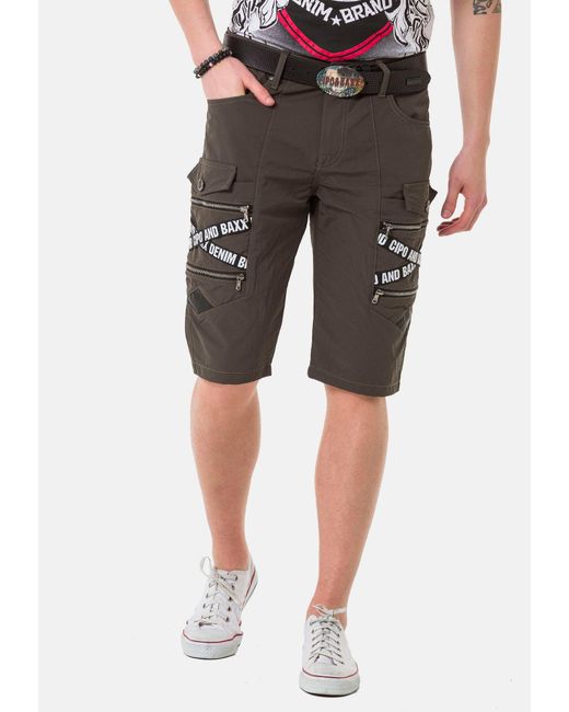 Cipo & Baxx Shorts in Gray für Herren