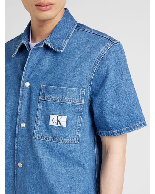 Calvin Klein Herren - hemden 'camp denim shirt' in Blue für Herren