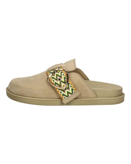 Blauer Multicolor Pantolette