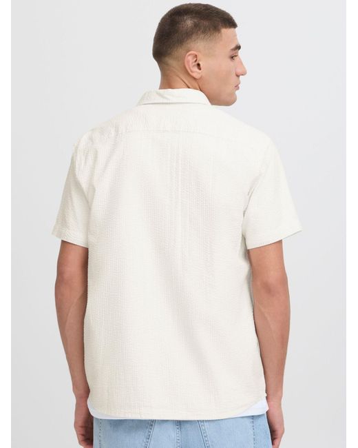 Solid Kurzarmhemd Sdpalle in White für Herren