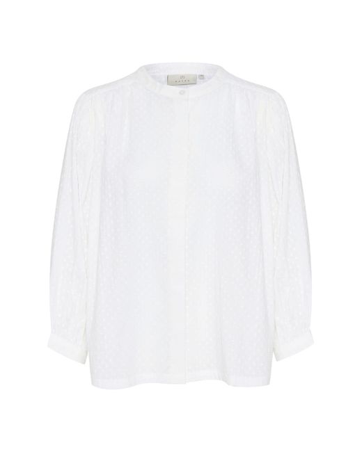 Kaffe White Bluse Ka Roca