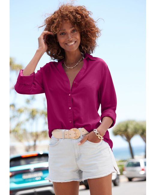 Lascana Purple Bluse