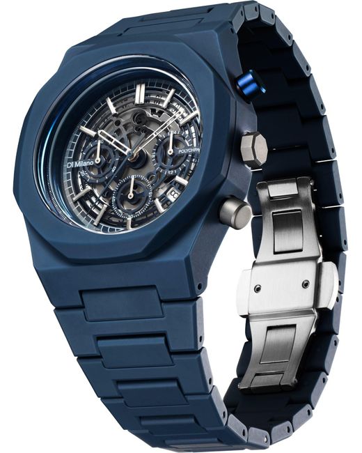 D1 Milano Analoguhr Phbj10 in Blue für Herren