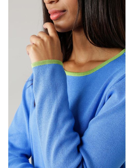 Aniston SELECTED Blue Pullover