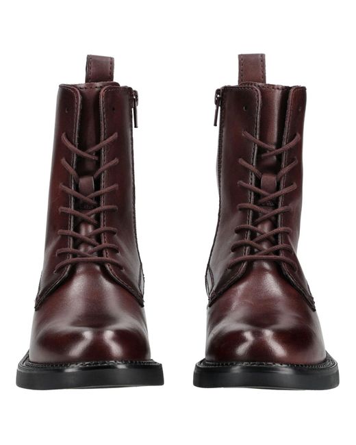 Geox Brown Stiefelette Leder Schnürstiefelette