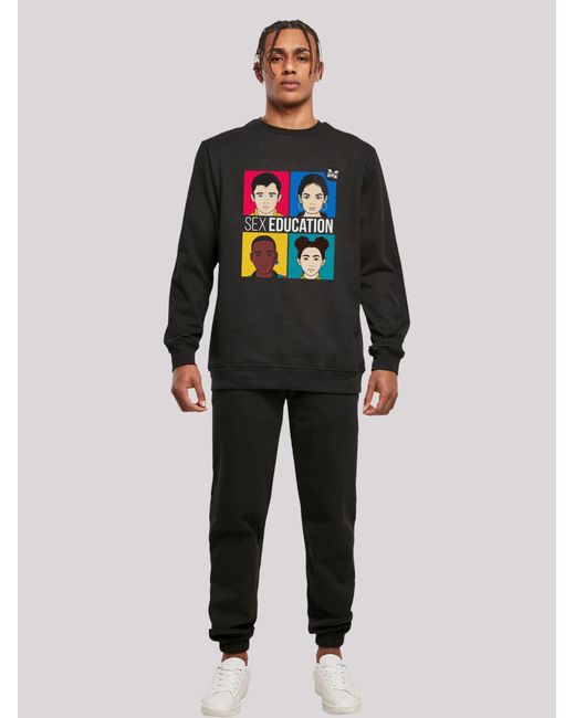 F4NT4STIC Sweatshirt Sex Education Teen Illustrated Netflix Tv Series in Blue für Herren