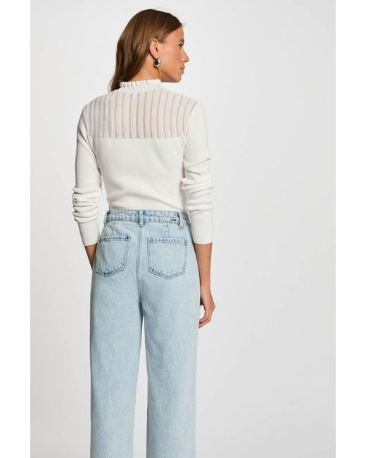 Morgan White Pullover Snowi