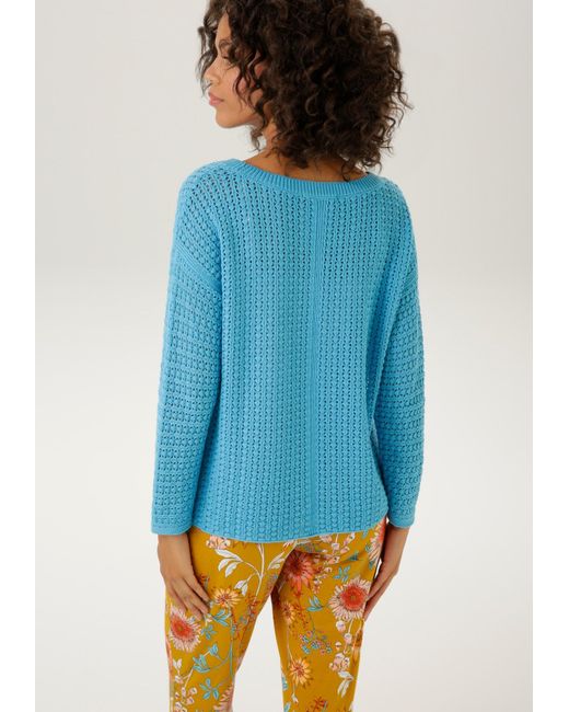 Aniston CASUAL Blue Pullover
