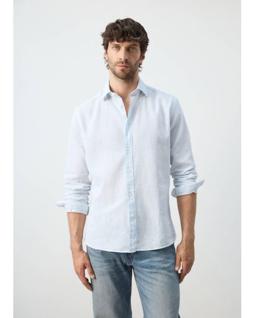 Mango Hemd Elda in Blue für Herren