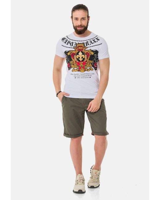 Cipo & Baxx T-shirt in White für Herren