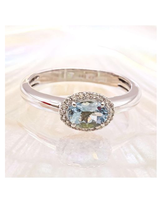 Diamonds by Ellen K. Blue Ring
