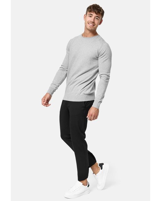 INDICODE Pullover Gamal in Gray für Herren