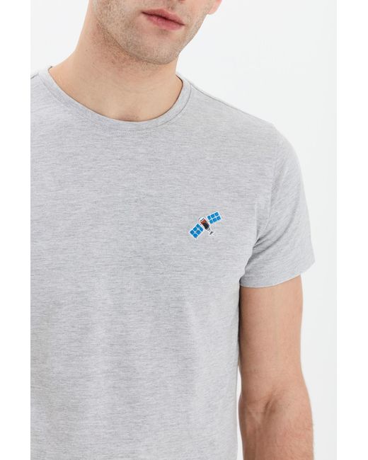 Solid T-Shirt Thorge in Gray für Herren