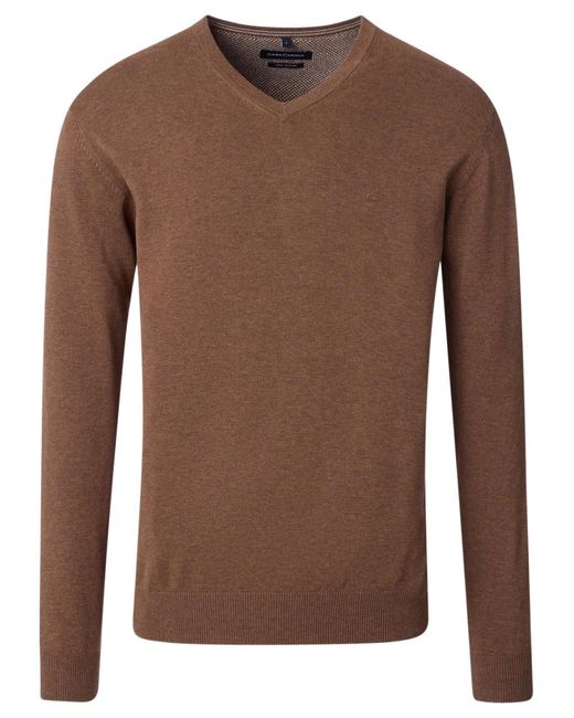 CASA MODA Pullover Basic in Brown für Herren