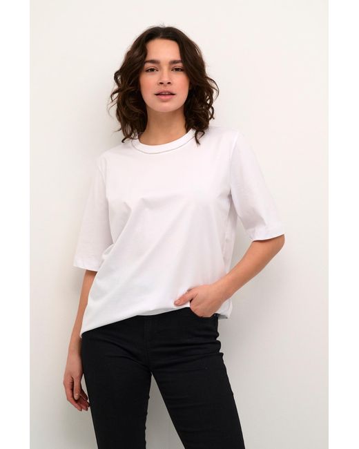 Kaffe White T-Shirt 'Ka Ivana'