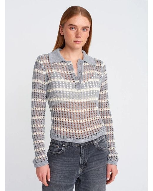 Dilvin Gray Pullover Pullover
