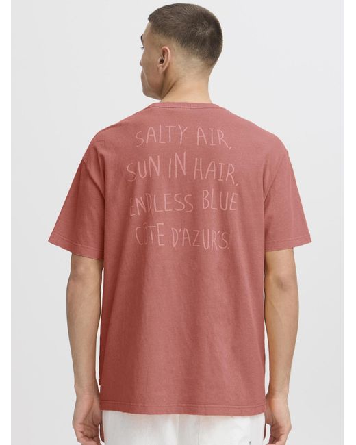 Solid Rundhalsshirt Sdpavlo in Pink für Herren