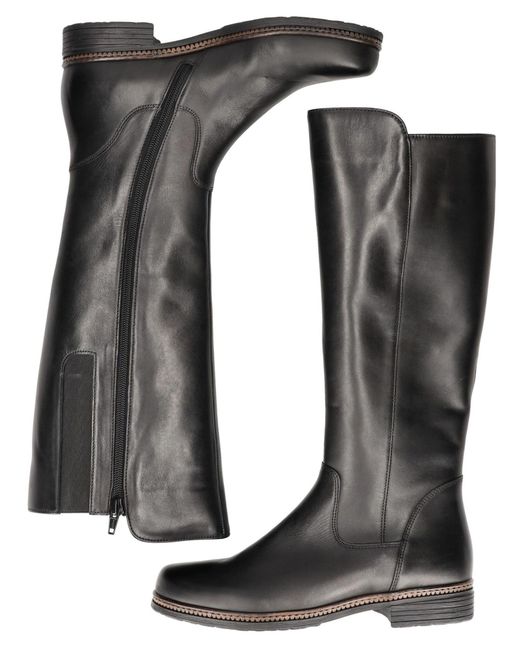 Gabor Black Leder/Textil Stiefel