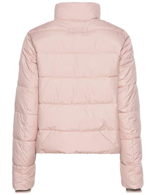 Camel Active Pink Cropped Pufferjacke Aus Recyceltem Polyester