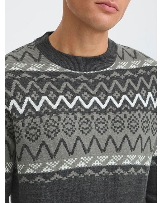 Solid Strickpullover Sdellis in Gray für Herren