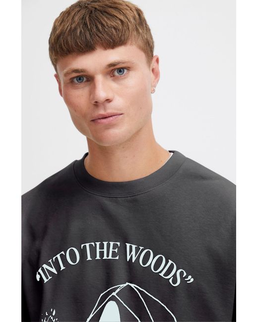 Solid Sweatshirt Hamad in Gray für Herren
