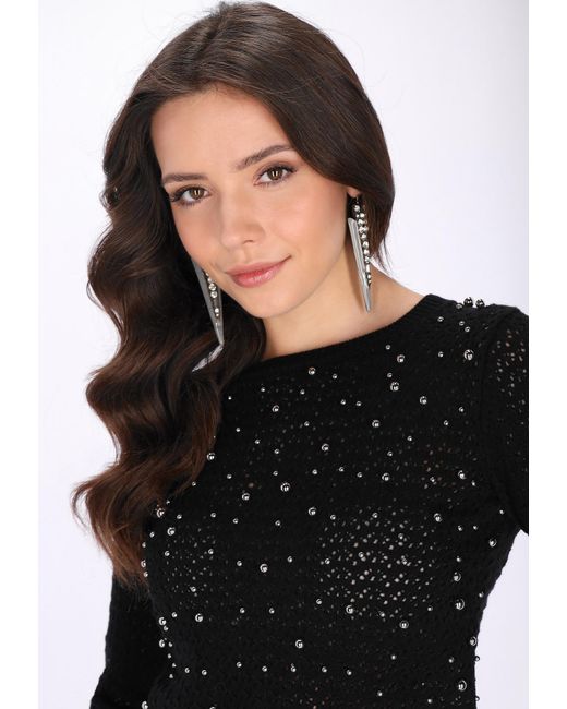 faina Black Pullover Festive