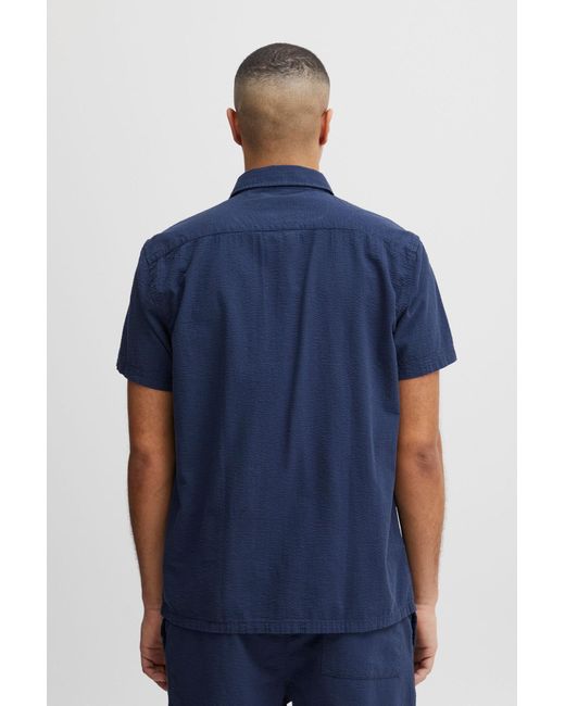 Solid Hemd Frevne in Blue für Herren