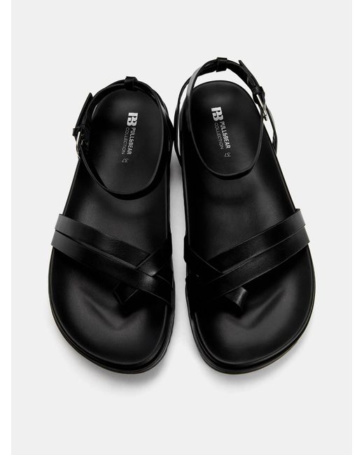 Pull&Bear Black Sandale
