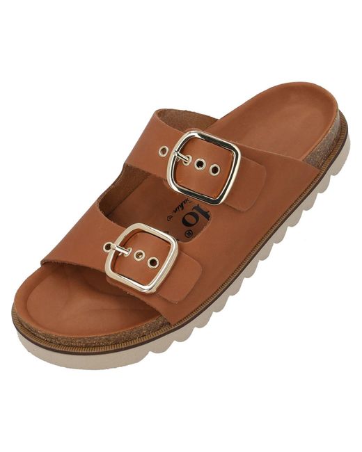 Palado by Sila Sahin Brown Pantolette 'Korfu'