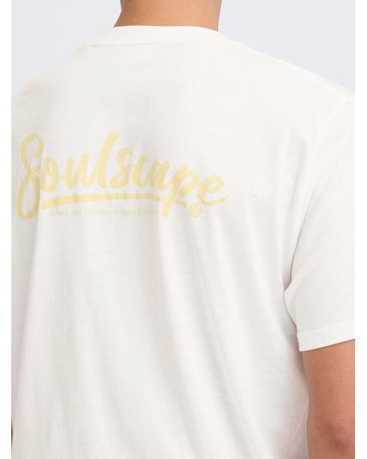 Solid Rundhalsshirt Sdtyrese Mit Backprint in White für Herren
