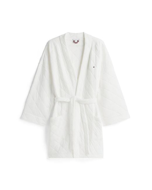 Tommy Hilfiger White Bademantel Essential
