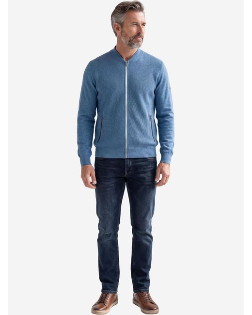 Redmond Strickjacke Basic in Blue für Herren