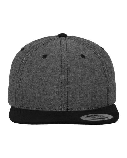 Flexfit Black Cap Chambray-Suede