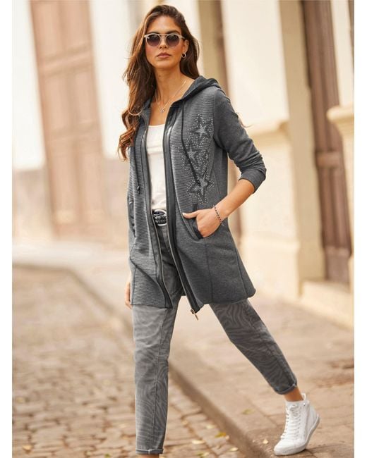 heine Gray Sweatjacke