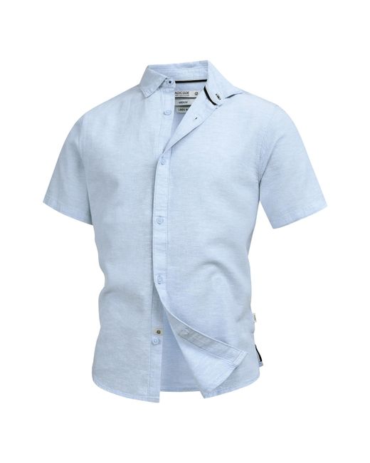 INDICODE Hemd Lino in Blue für Herren