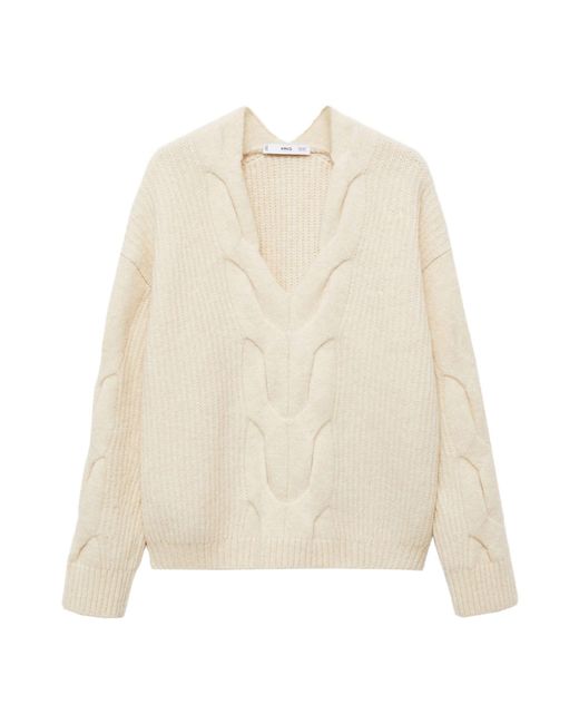 Mango White Pullover